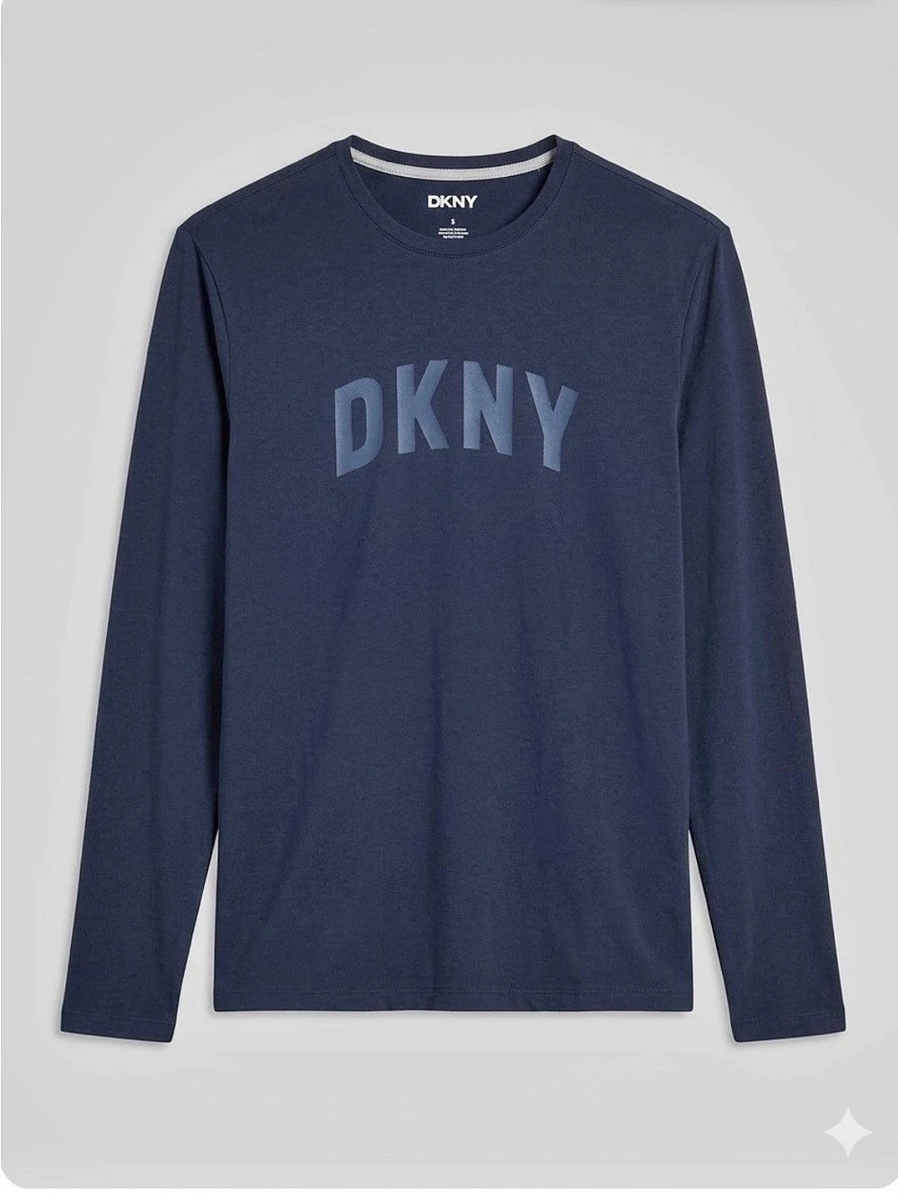 DKNY Men'Small Long Sleeve Tee in Blue Cotton Size Small Like New